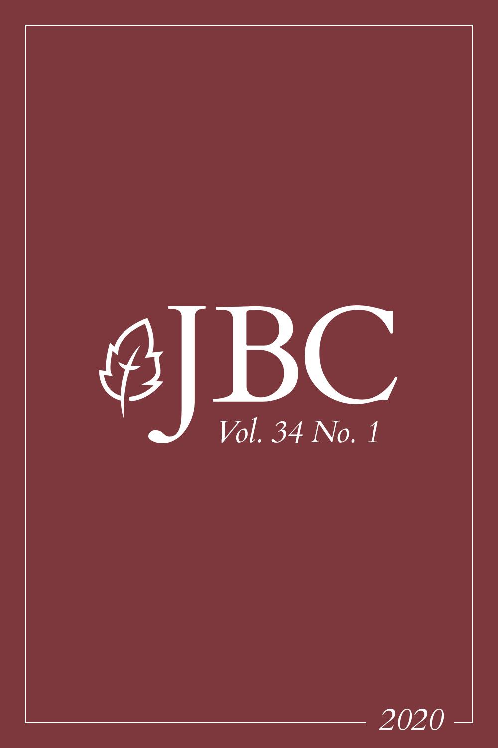 Featured image for JBC Volume 34:1 (2020) PDF