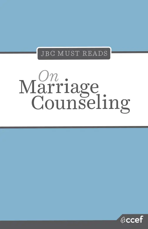 Book cover for JBC Must Reads: On Marriage Counseling