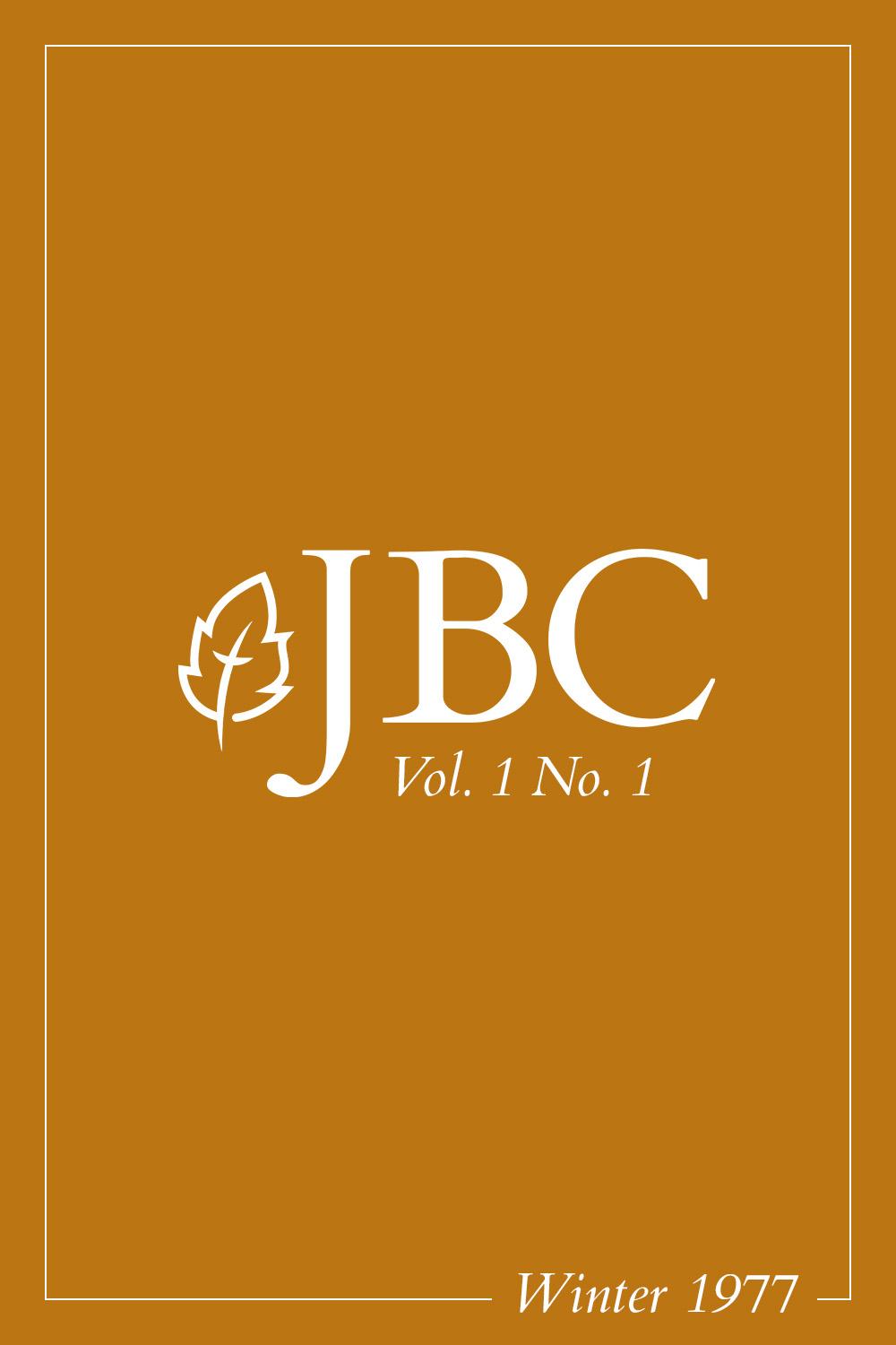 JBC Volume 1:1 (Winter 1977) PDF Featured Image