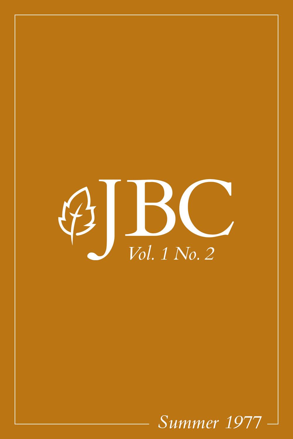 JBC Volume 1:2 (Summer 1977) PDF Featured Image