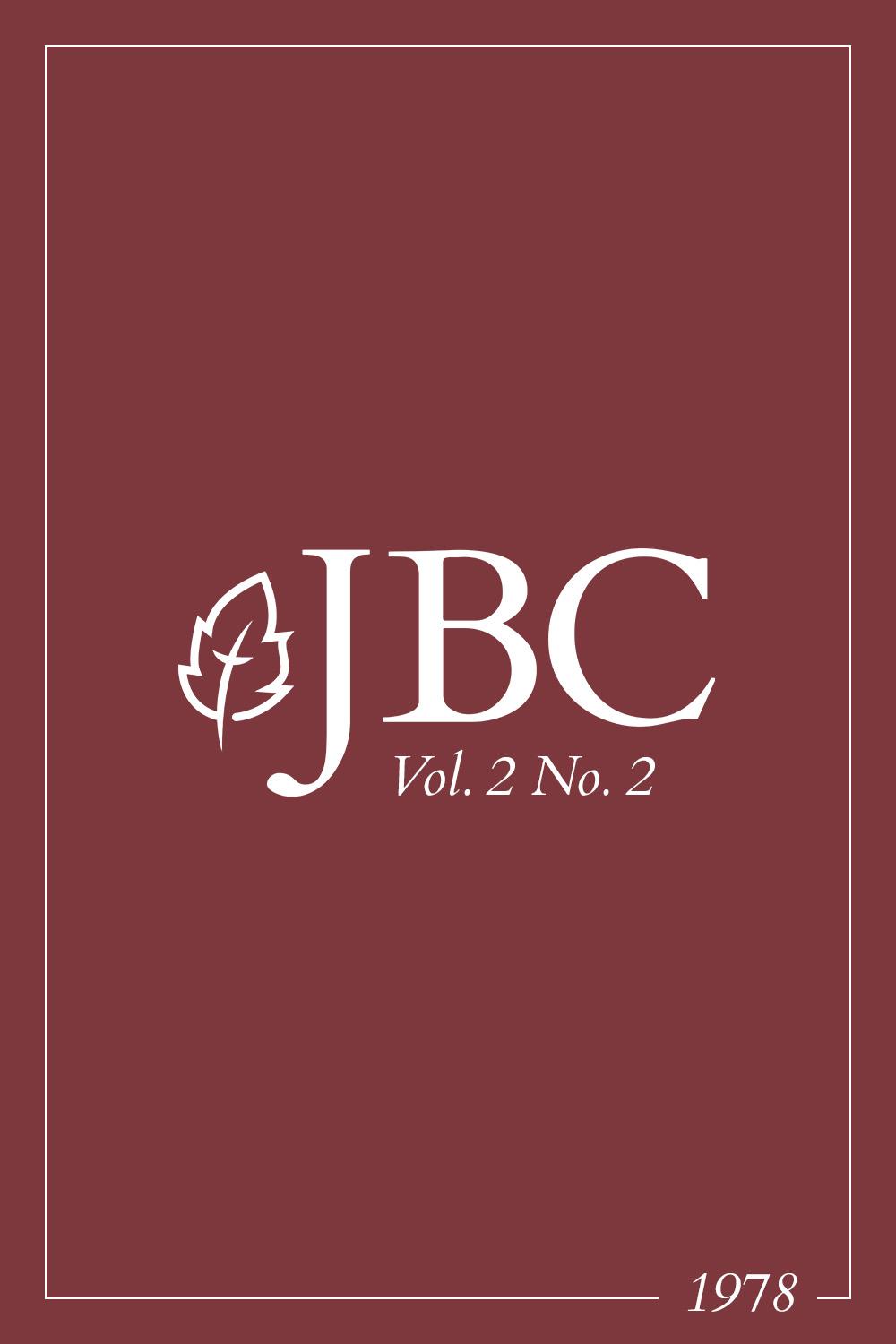JBC Volume 2:2 (1978) PDF Featured Image