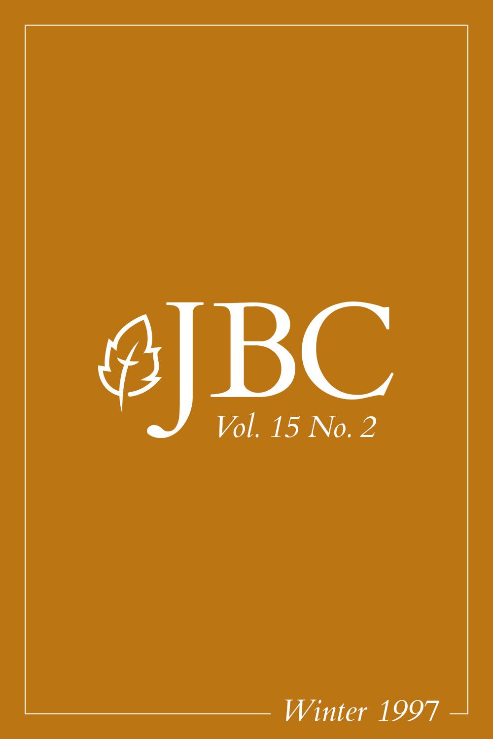 JBC Volume 15:2 (Winter 1997) PDF Featured Image