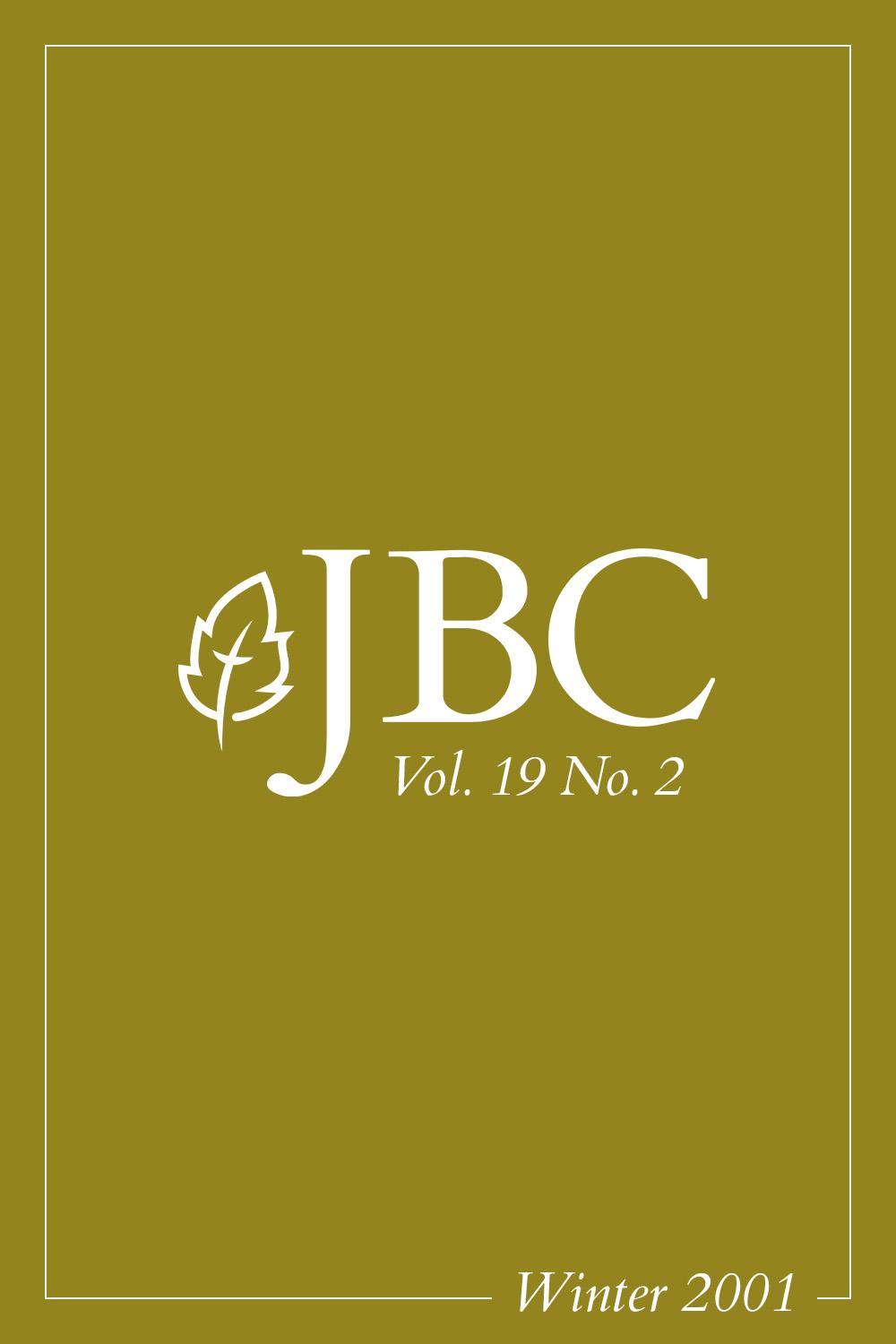 JBC Volume 19:2 (Winter 2001) PDF Featured Image