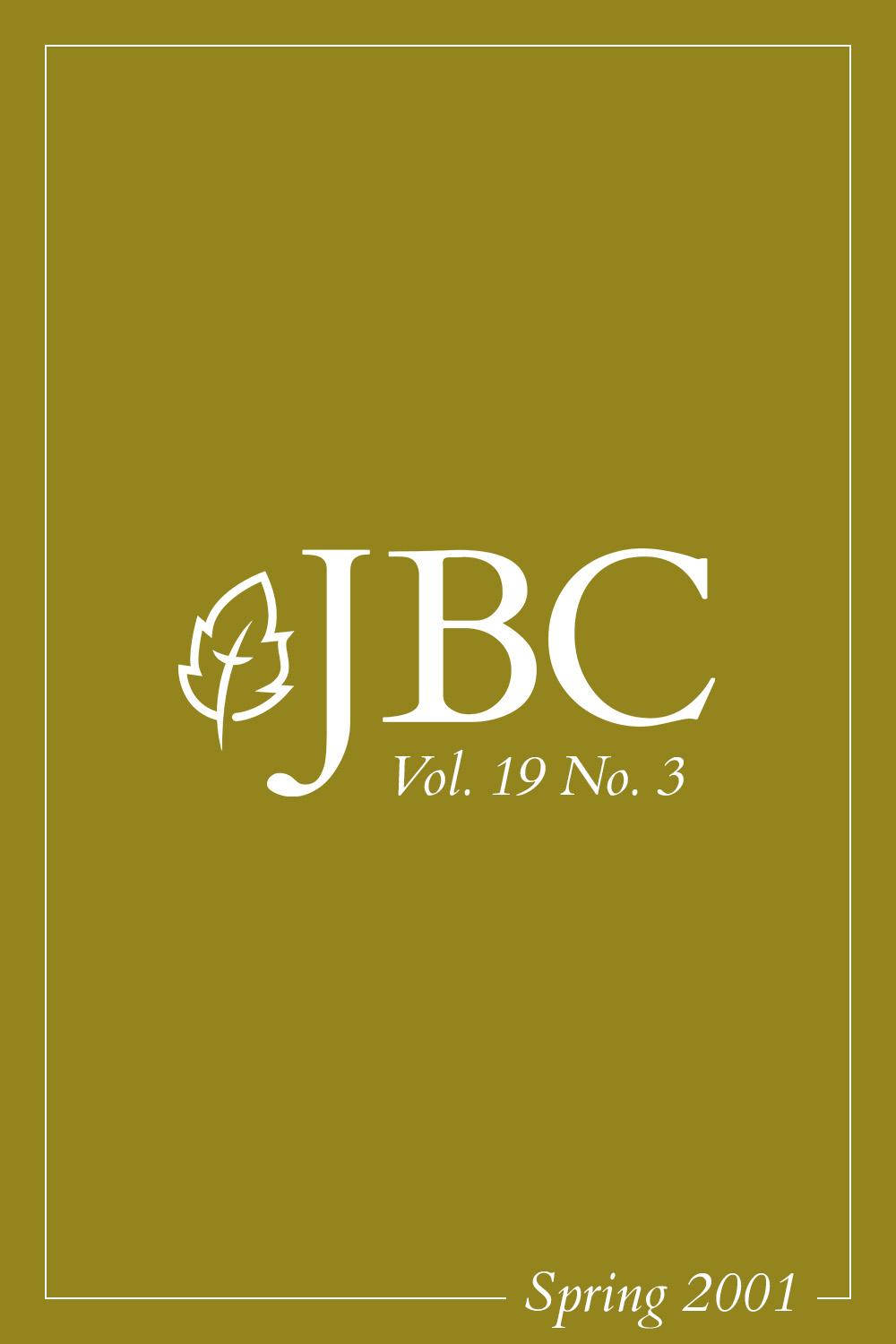JBC Volume 19:3 (Spring 2001) PDF Featured Image