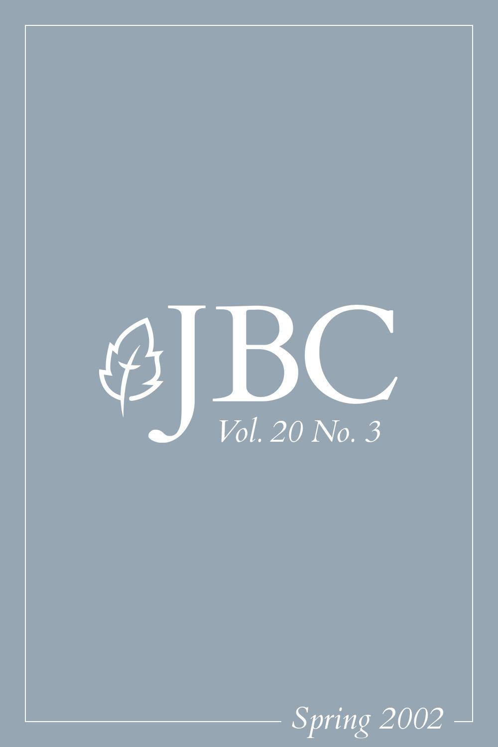 JBC Volume 20:3 (Spring 2002) PDF Featured Image
