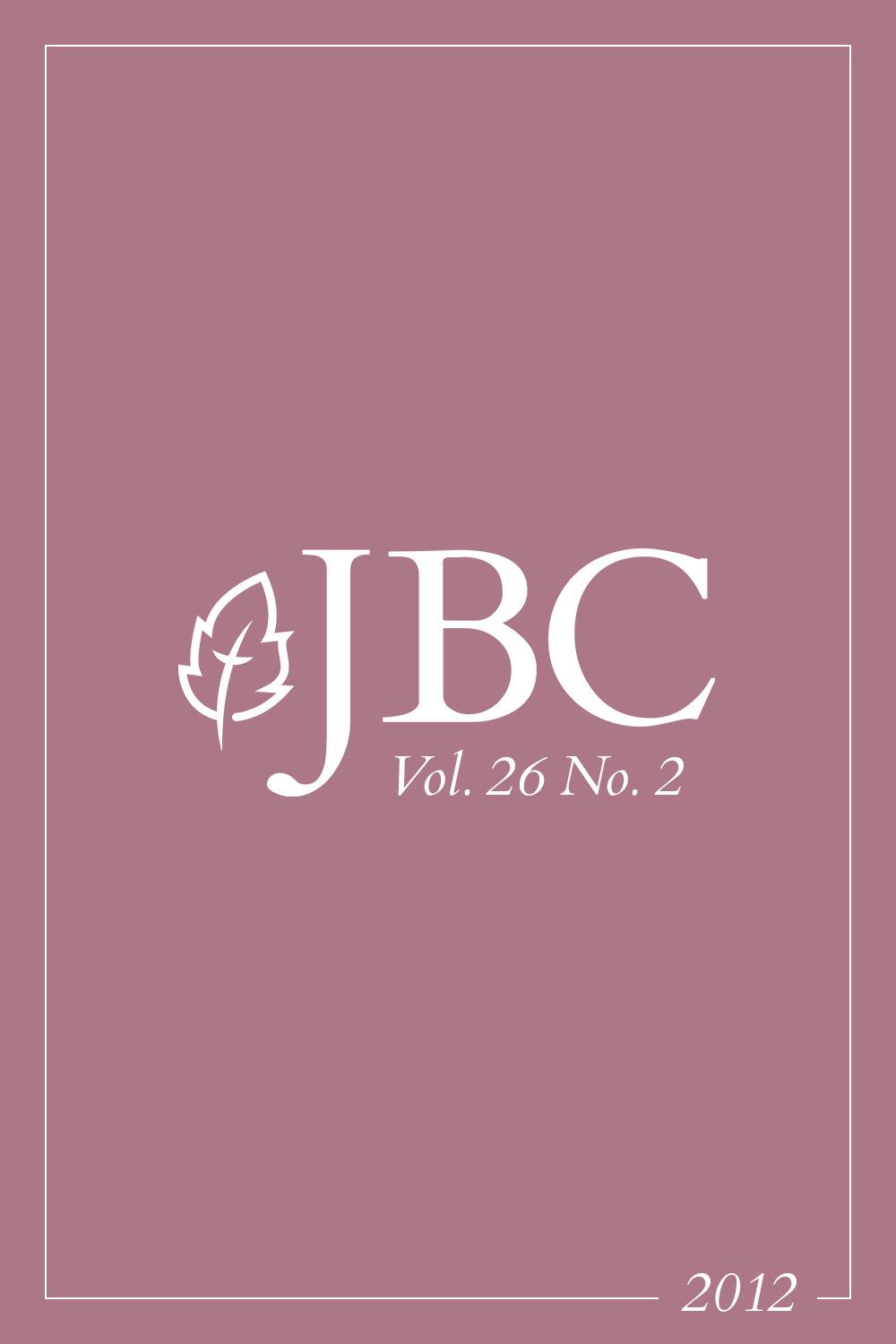 JBC Volume 26:2 (2012) PDF Featured Image