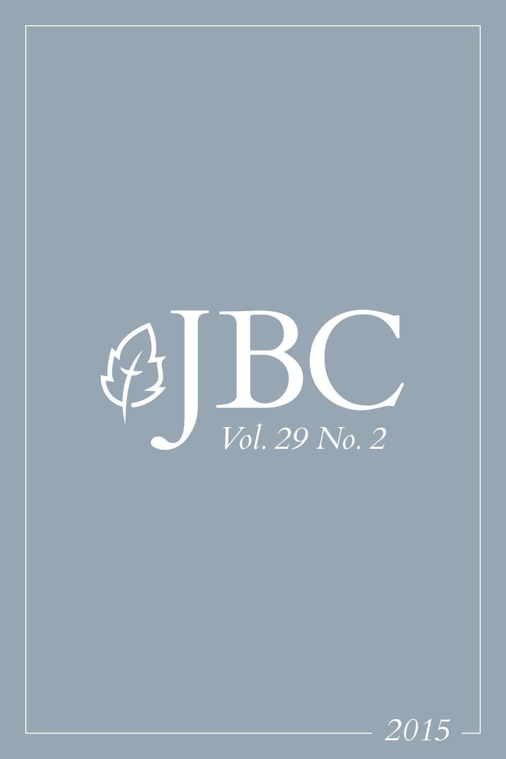 JBC Volume 29:2 (2015) PDF Featured Image