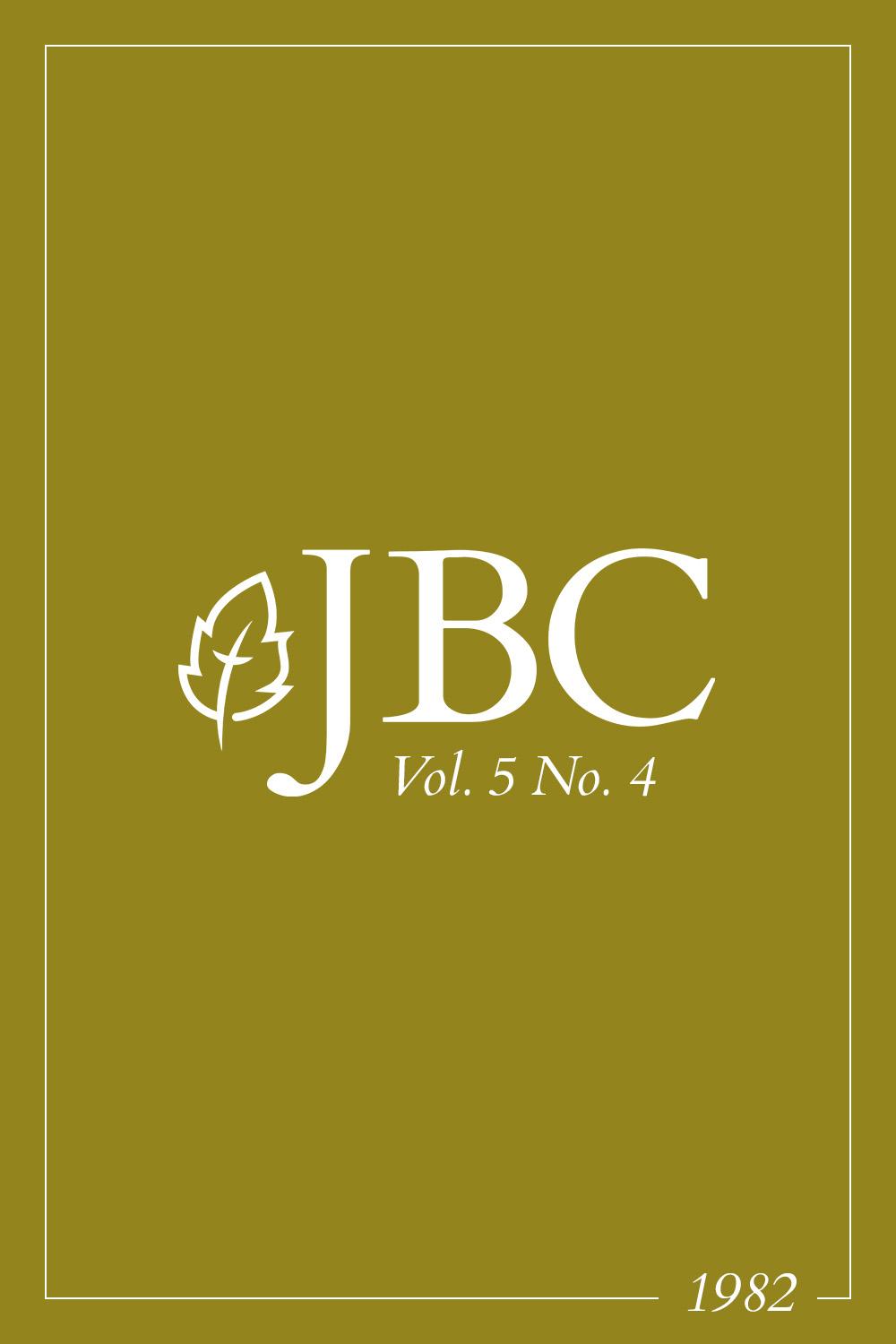 JBC Volume 5:4 (1982) PDF Featured Image