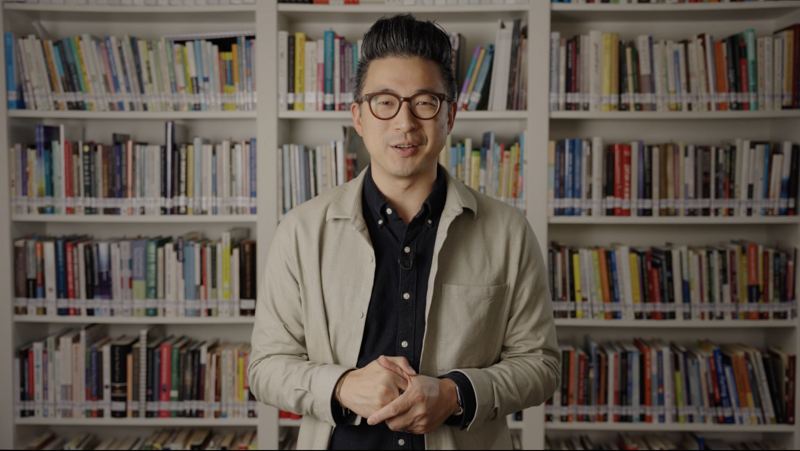 Decorative background for Hear from Jonathan card