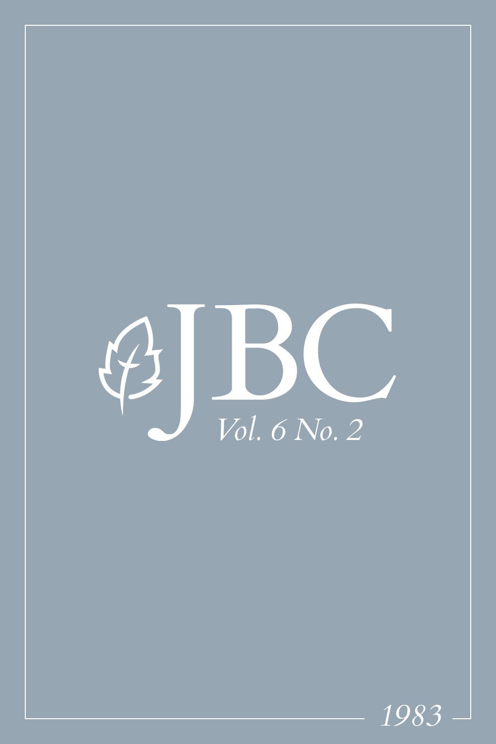 JBC Volume 6:2 (1983) PDF Featured Image