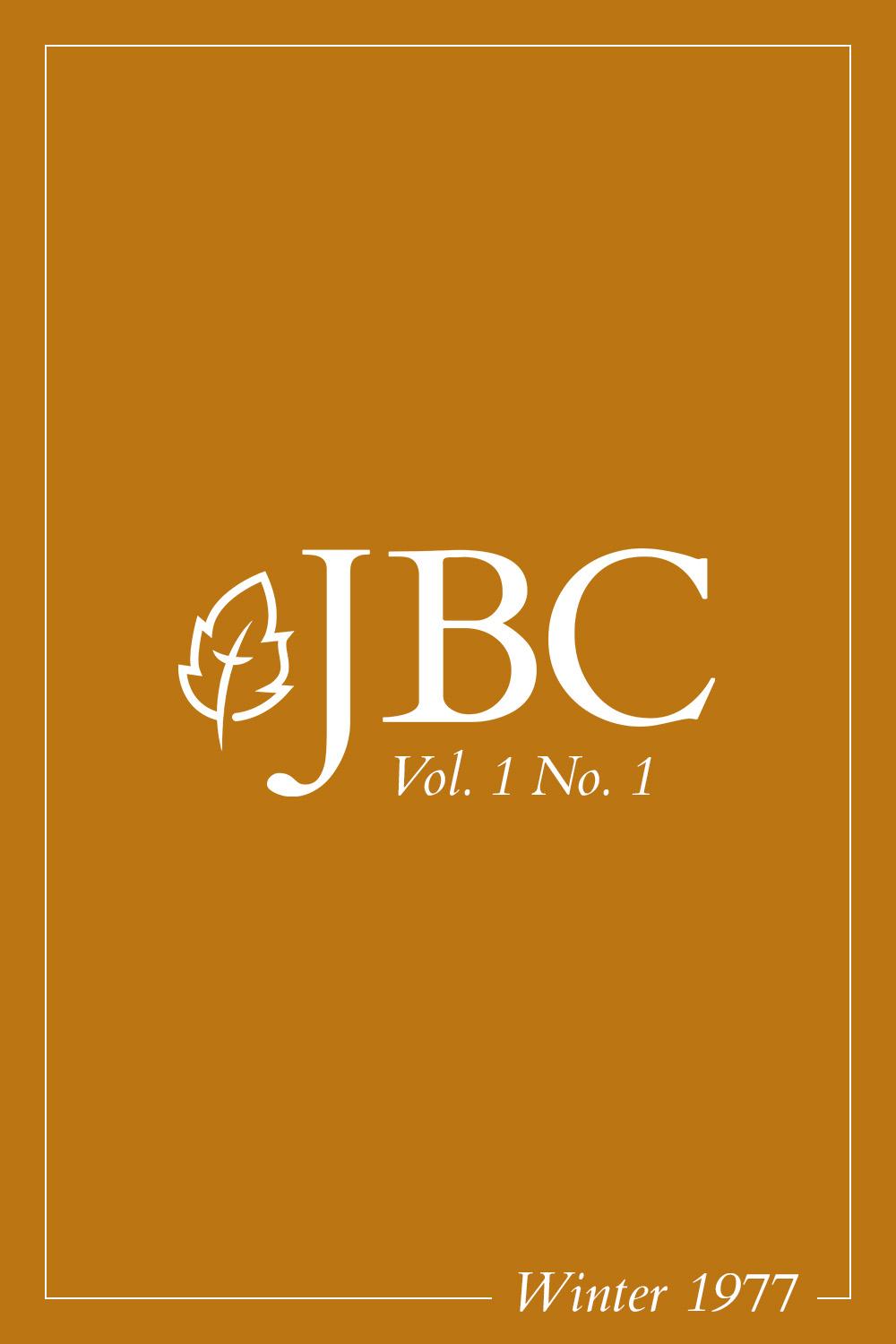 Featured image for JBC Volume 1:1 (Winter 1977) PDF