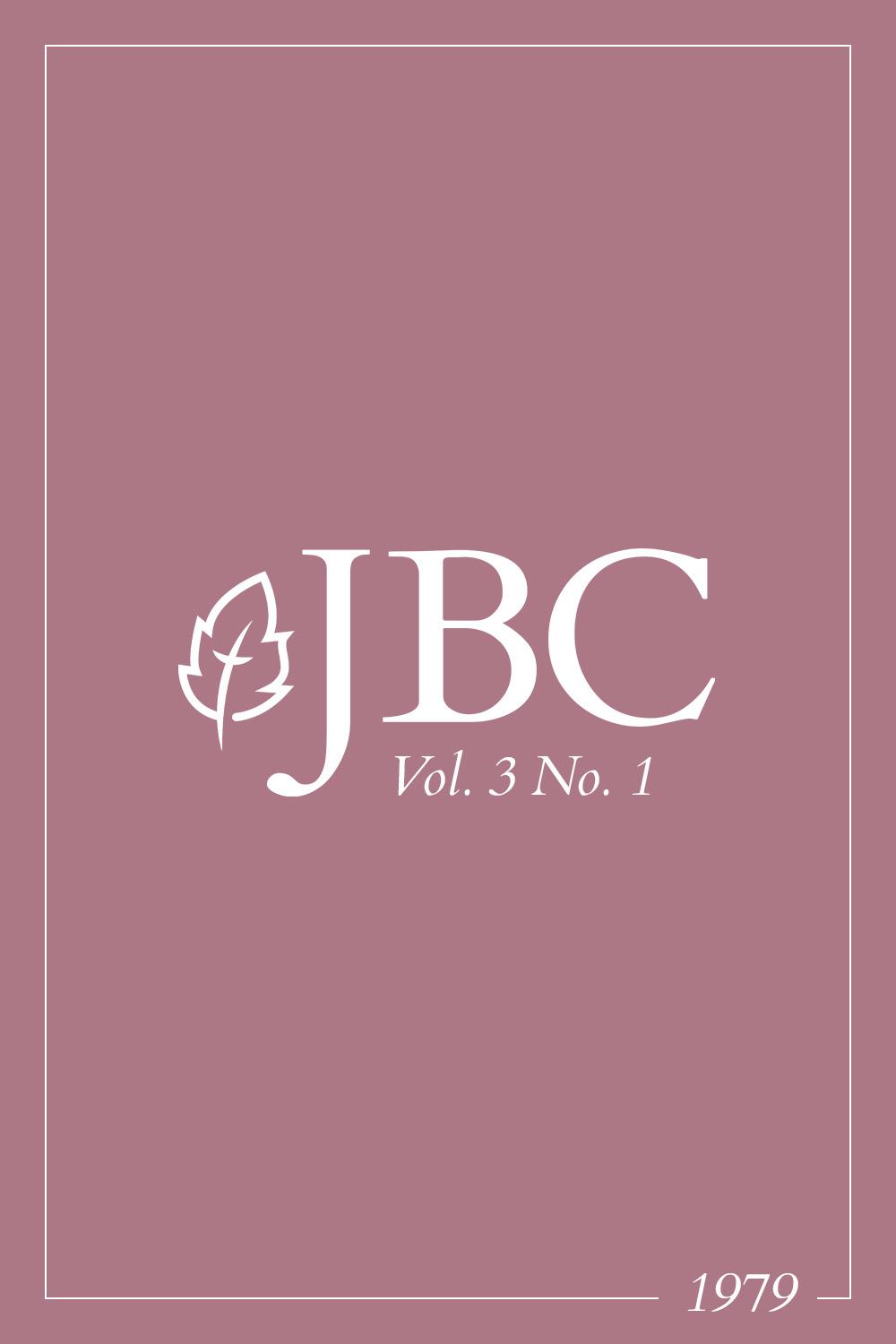 Featured image for JBC Volume 3:1 (1979) PDF