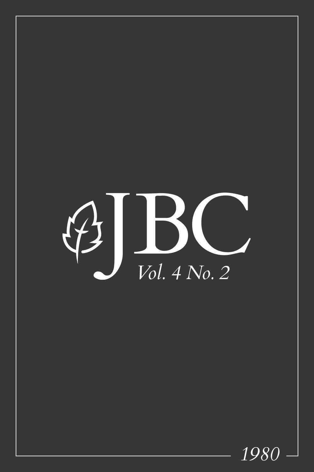 Featured image for JBC Volume 4:2 (1980) PDF