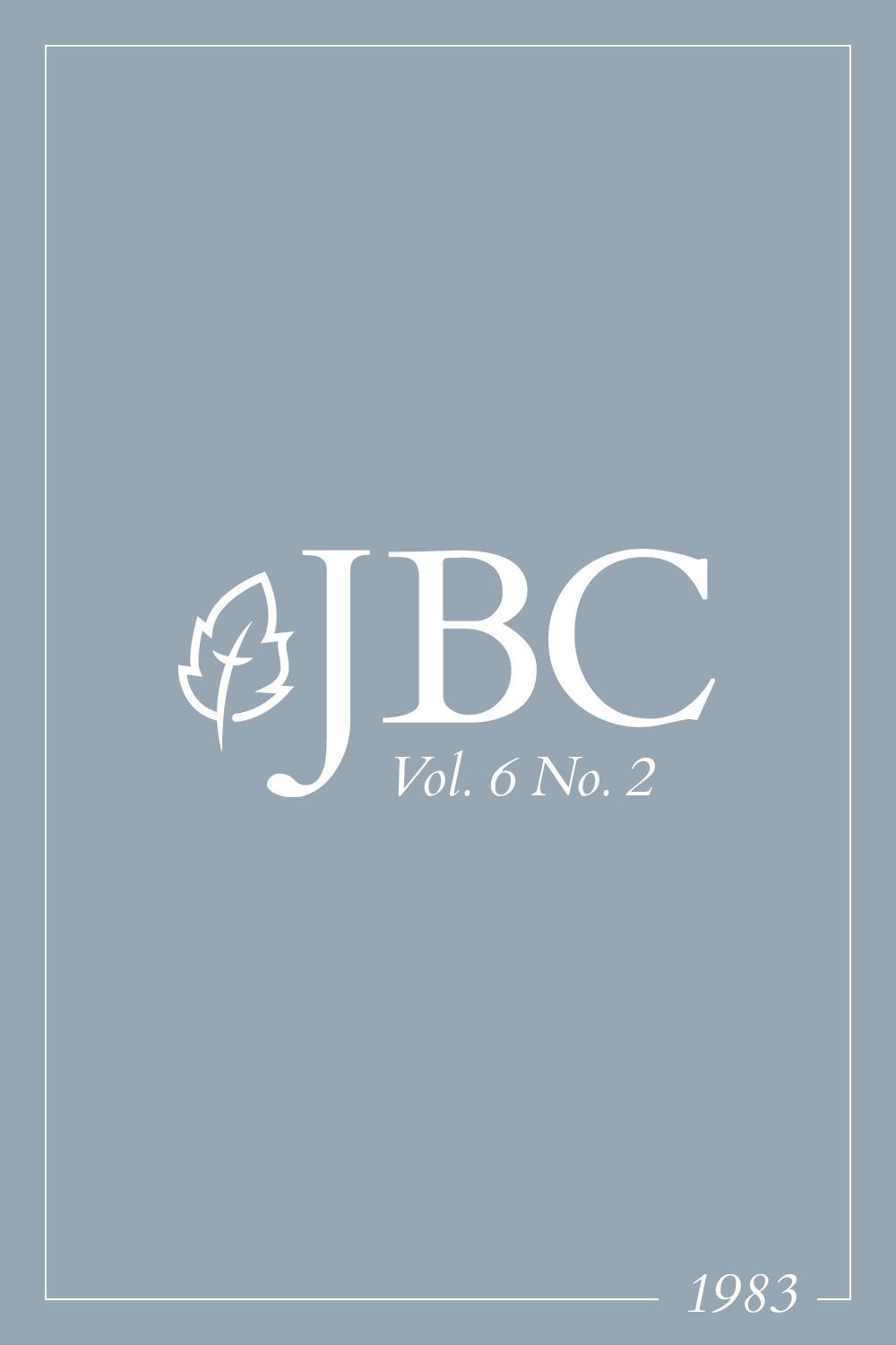 Featured image for JBC Volume 6:2 (1983) PDF