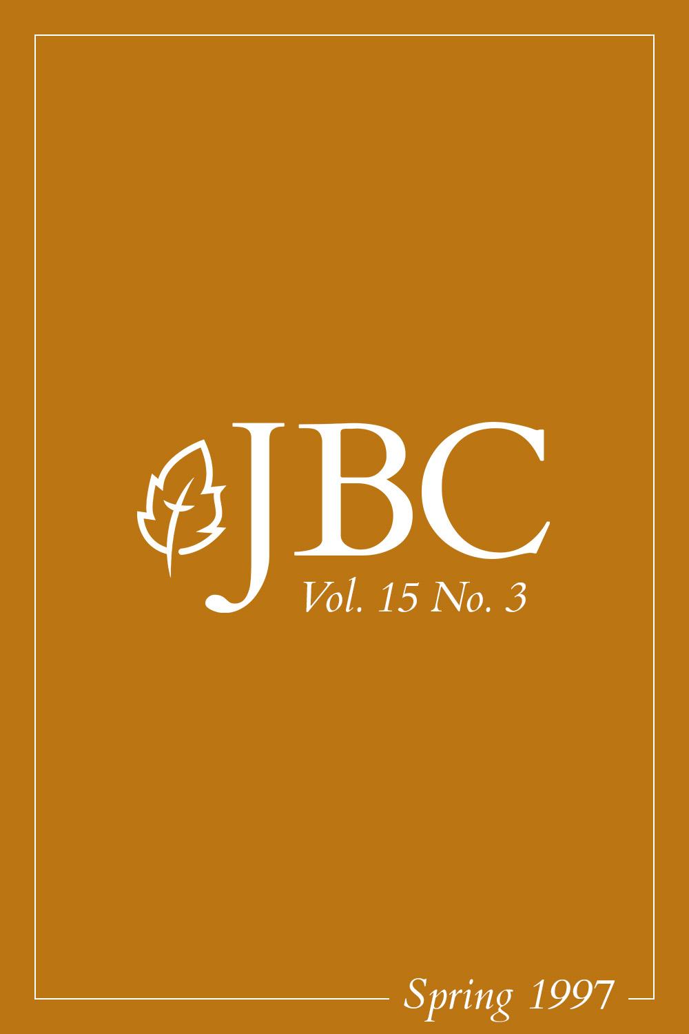 Featured image for JBC Volume 15:3 (Spring 1997) PDF