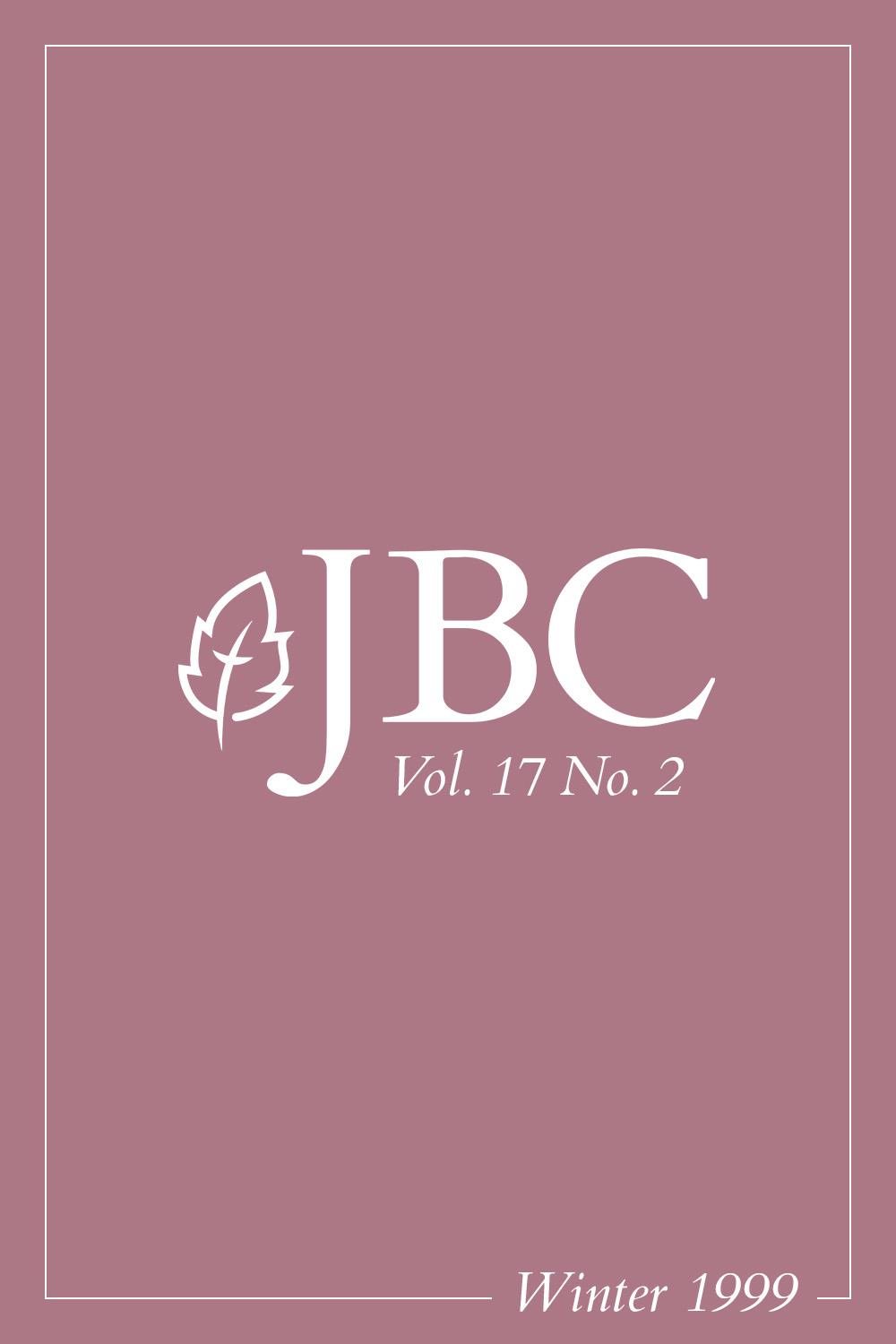 Featured image for JBC Volume 17:2 (Winter 1999) PDF