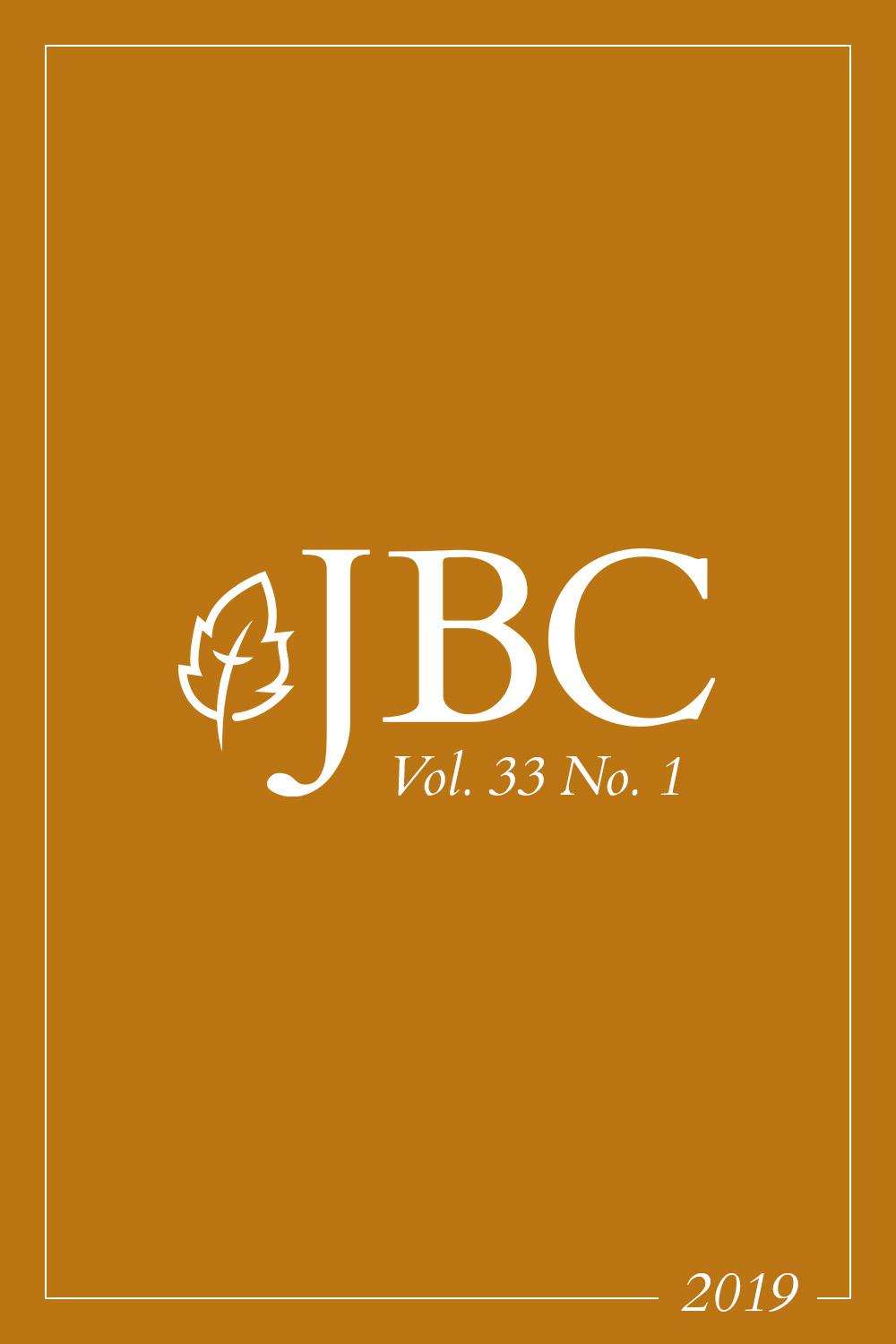 Featured image for JBC Volume 33:1 (2019) PDF